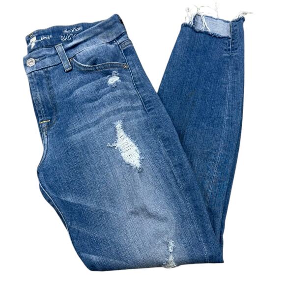 7 For all Mankind the ankle skinny Jeans size 26 - Picture 1 of 9